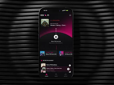 Radio Station Website Hero Section hero section radio radio station uiux website design