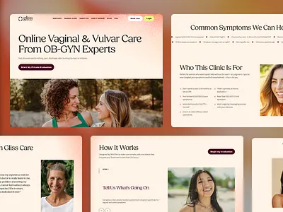 Healthcare Website Design booking female gradient health healthcare noise redesign ui webdesign website well being well being wellness care wellness woman