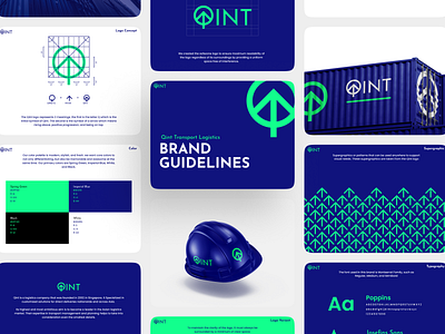 Qint Logistic Company Logo & Brand Guidelines brand identity branding cargo cargo logo delivery design graphic design identity letter q letter q logo logistic logistics company logistics logo logo logo design modern logo monogram q shipment transport