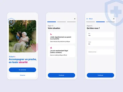 Sign Up Flow – Aidant | Healthcare Application accessibility design administrative aging assistive tech care giving cognitive accessibility digital inclusion document documents elder care health administration healthcare insurance learn boarding medical app mobile app onboarding patient portal senior friendly sign up