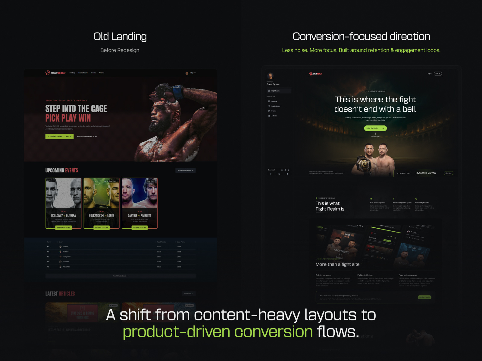 Example of Landing Page Design For Startups