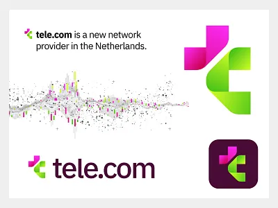telecom - Logo Design brand identity branding call com corporate logo cross freelance logo design jeroen van eerden logo modern logo design monogram network plus provider tc tele telecom visual identity vivid logo colors