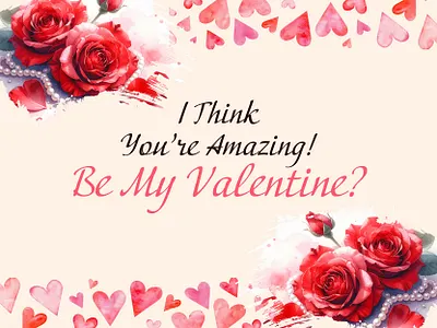 Valentine's Day Card design. adobe express adobe firefly adobe illustrator branding card design colorful graphic design illustration ui valentines day watercolor style