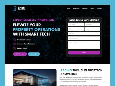 SKBM Smart Tech // Web Design automation ev iot proptech smart home software tech technology web design