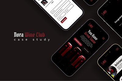 Nora Wine Club Case Study branding case study design gothic logo mobile mobile first product design wine