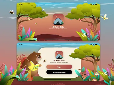 Storytelling Kids App branding graphic design logo ui