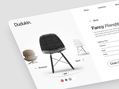 Dudukin - Product Page brutalism cart chair concept design detail e commerce interface item landing page product product page shop store ui ux web web design website website design