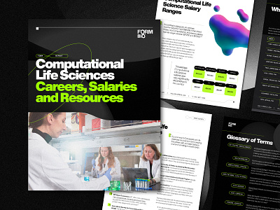 Form Bio Life Sciences Report design green indesign life sciences lime organic report