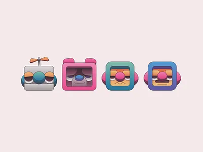 Starmaker Heads branding character design flat gradient illustration illustrator minimal simple