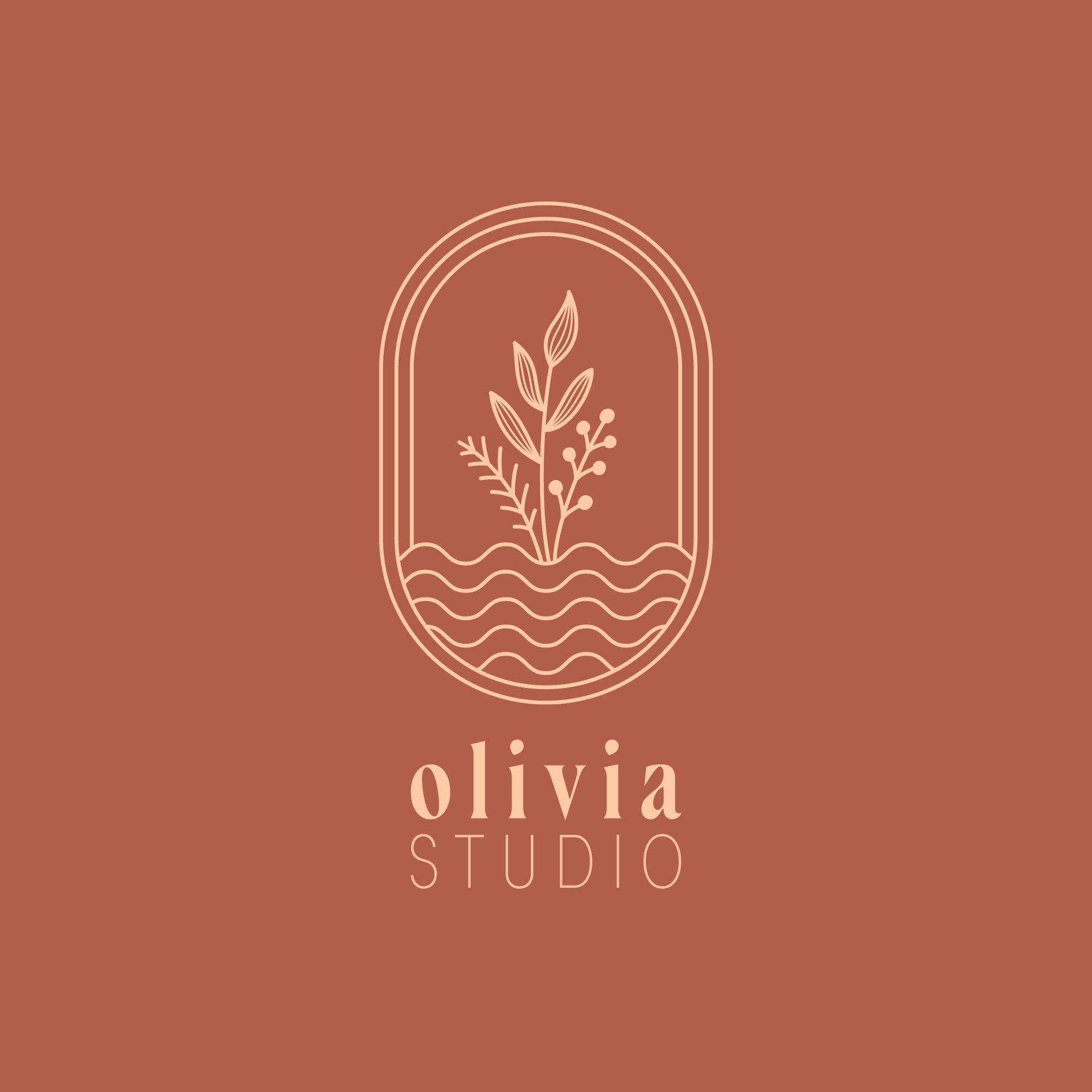 Logo // Olivia Studio branding graphic design illustration logo logo design vector