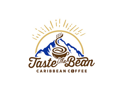 Taste the Bean - Caribbean Coffee branding cafe caffeine caribbean coffee coffee coffee beans coffee branding coffee logo coffee shop coffee shop logo coffee taste design graphic design illustration logo mountain coffee sun coffee typography