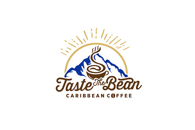 Taste the Bean - Caribbean Coffee branding cafe caffeine caribbean coffee coffee coffee beans coffee branding coffee logo coffee shop coffee shop logo coffee taste design graphic design illustration logo mountain coffee sun coffee typography