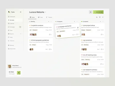 Website for a Productivity SaaS ✦ Tasko design interface product service startup ui ux web website