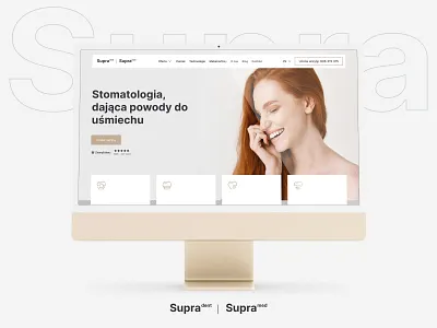 Dental clinic website branding clinic dent dental dentistry logo medicine orthodont smile stomatology supra teeth tooth ui ux webdesign webflow website
