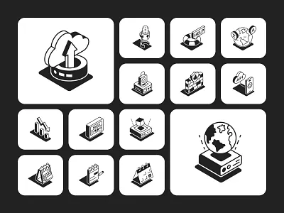 Business Growth Icons art artwork banking branding business communication design economy finance glyph icon isometric leadership marketing money sales startup strategy technology vector