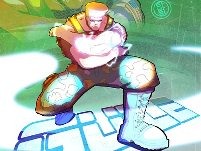Guile - Street Fighter anime capcom drawing guile illustration mtl graphics street fighter video games wonsungi art 원숭이 타바리