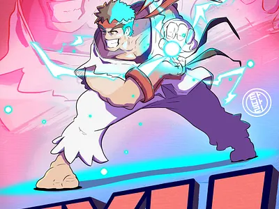 Ryu - Street Fighter anime capcom chun li chunli design drawing hadouken illustration ken ken masters mtl graphics ryu video games wonsungi art 원숭이 타바리