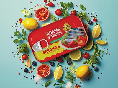 Sardines Packaging Design branding design graphic design illustration label design logo packaging vector