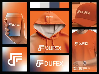 DUFEX Clothing Brand Logo Design apparelbranding brandidentity branding clothingbrandlogo creativelogo design dflogo jamilhasan letter logo lettermarklogo logo logo design logo designer minimal logo minimalbranding needlogo orangebranding text logo wandlogo