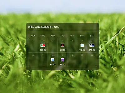 Subscription component for Finora component graphic design landing section web