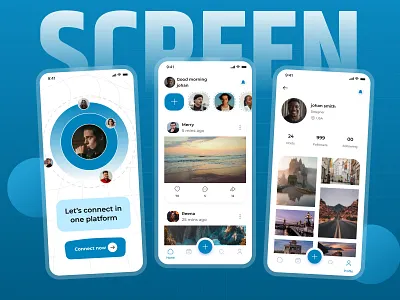 Modern Social Media App UI Design | Apptechies android app design app development feed design ios app design mobile app design modern ui social media app social networking ui design user experience ux design