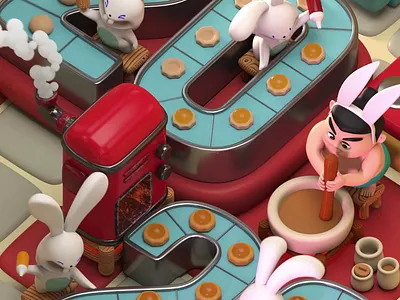 2023 CNY Greeting 3d animation branding design maya