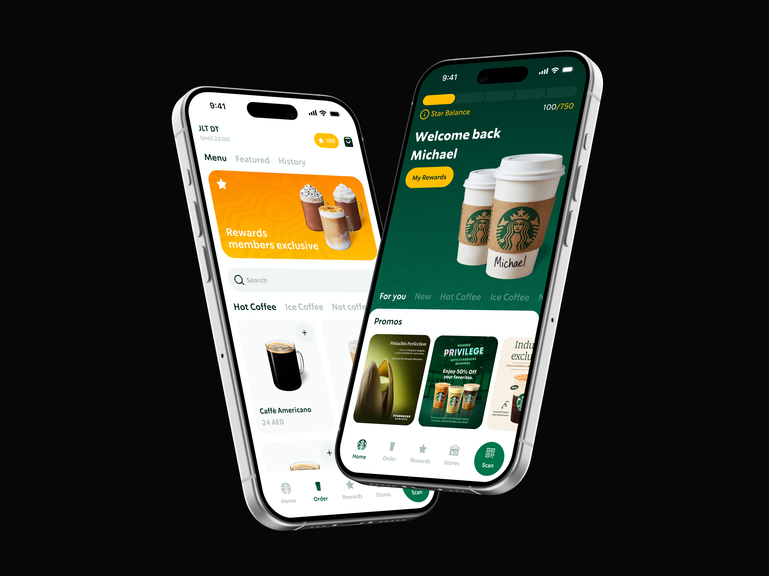 Starbucks UAE redesign concept coffee concept mobile application product design starbucks