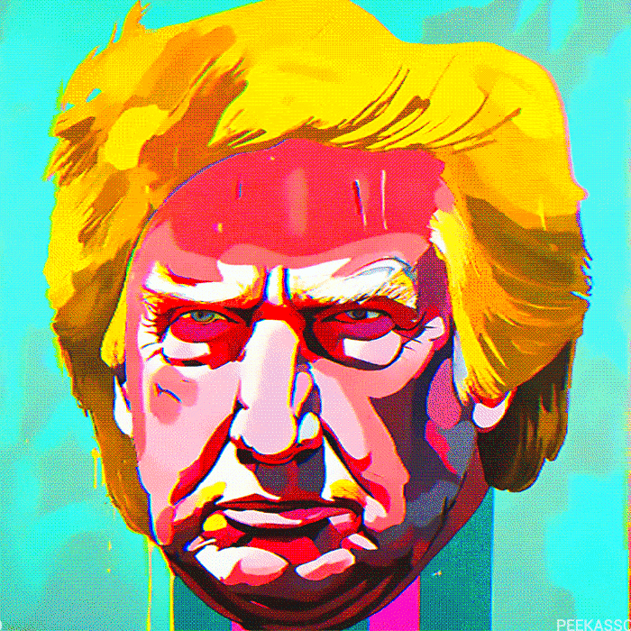 POP ART Gif andy warhol animation gif art graphic design motion graphics pop art trump