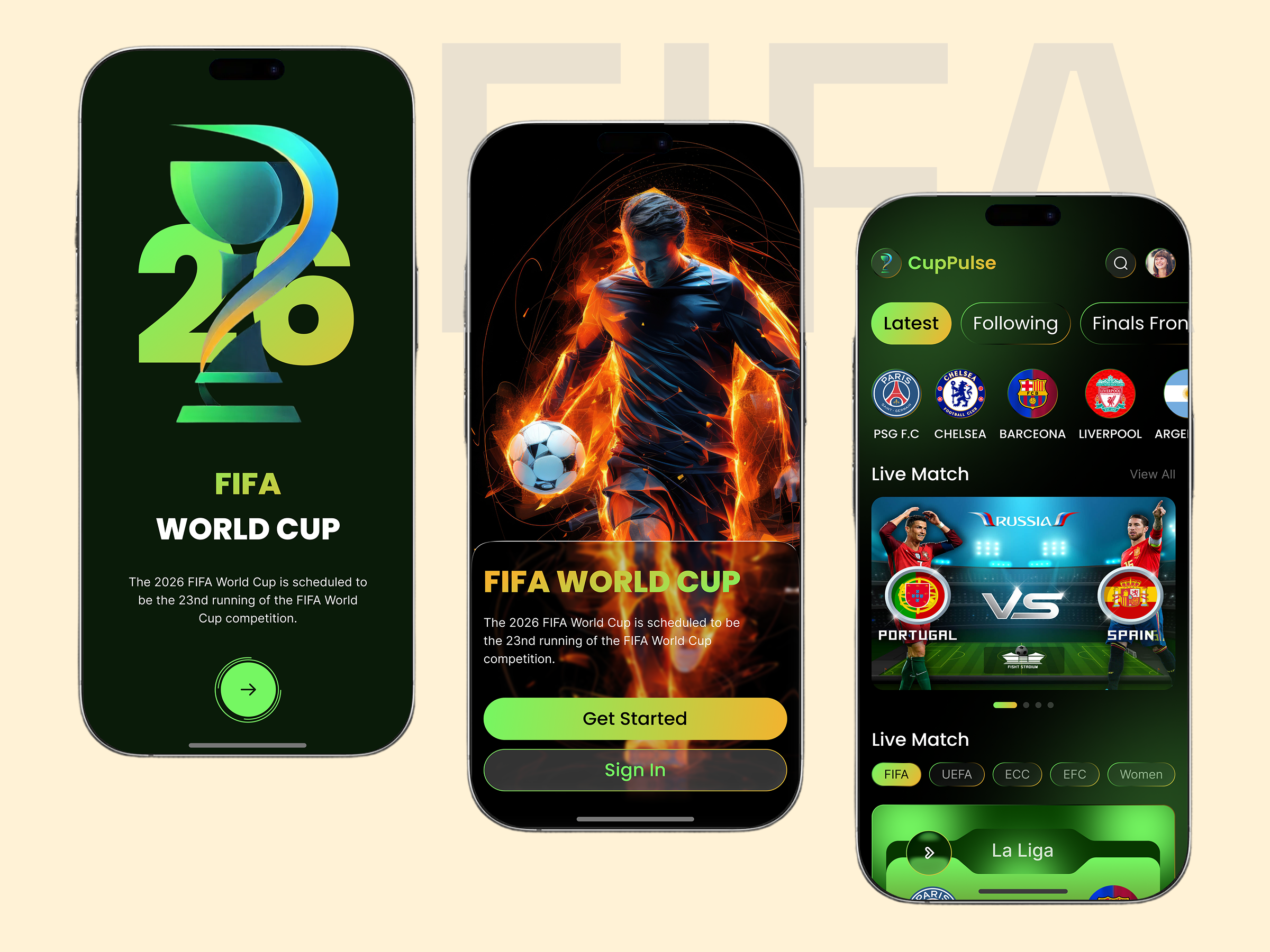 Sports Mobile App World Cup FIFA-2026 2026 world cup application clean concept dark mode fantasysports fifa fitness football freelancer interface ios 26 mobile app mobile design onboarding product design social sport ui ux