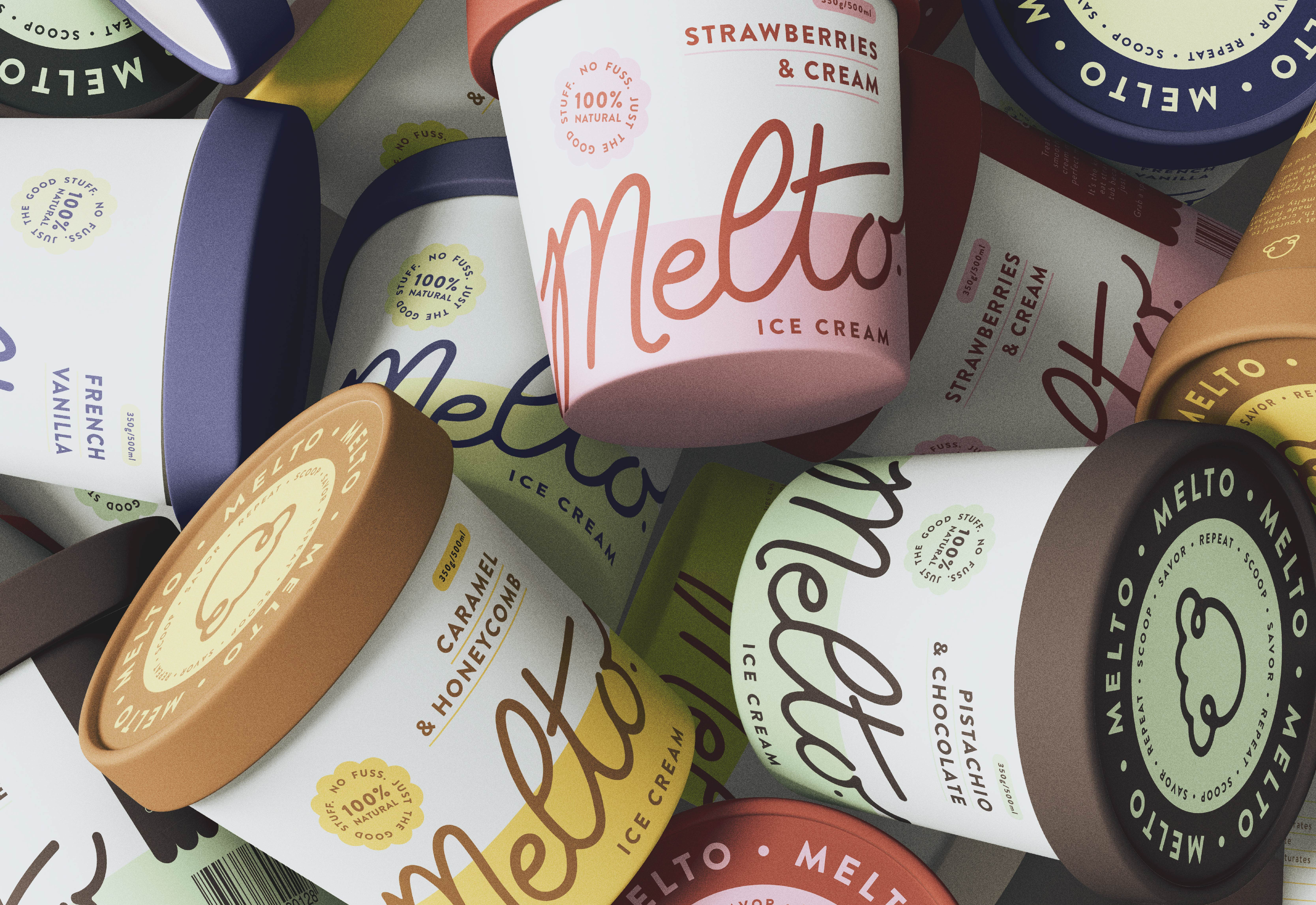 Melto - Ice Cream branding and packaging