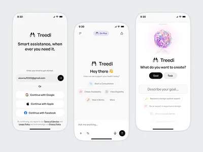 AI Assistant Mobile App ai assistant ai mobile app ai voice assistant aichatbot artificial intelligence app chatbot gpt chat ios app design machine learning mobile mobile app mobile app design mobile app ui product design ui ui design ux voiceassistant