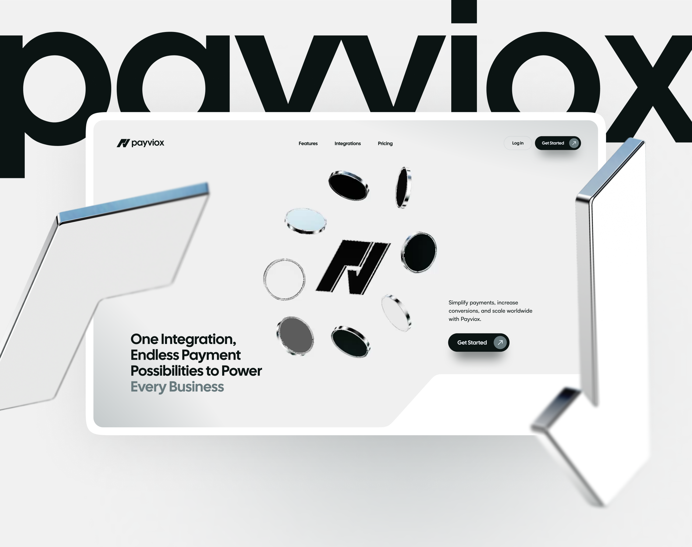 Payviox UI & Front 3d 3d animation dashboard design logo nuxt payout ui landing uix ux design vue3 vuejs webdesign
