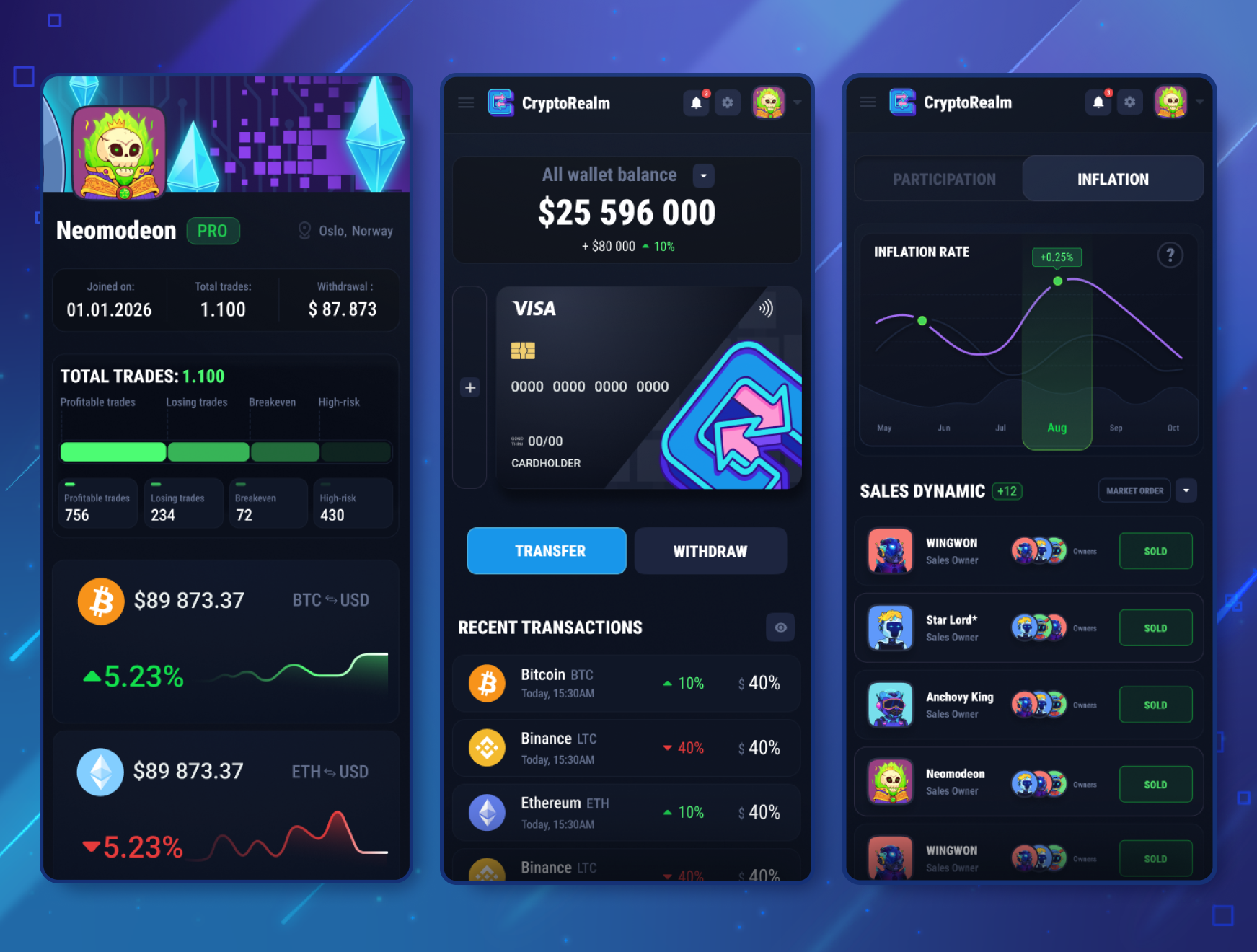 Example of Web3 Product UI/UX Design