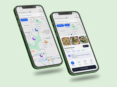 Hidden Gems Mobile App UI maps mobile app ui ux