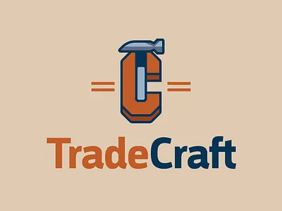 Tradecraft - Logo branding bts color construction contractor craft graphic design hammer illustrator logo monogram sketches trade vector wip