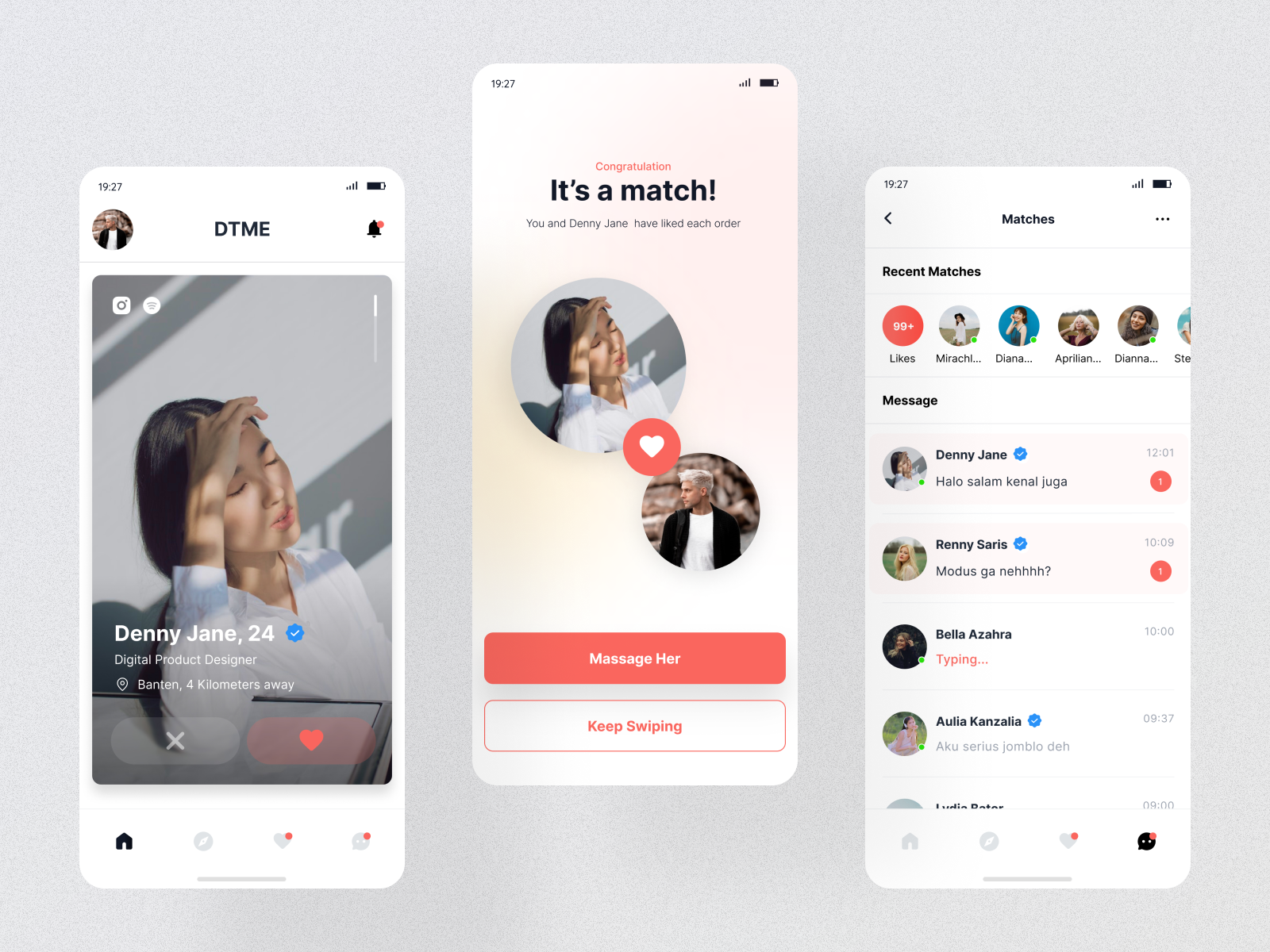 Dating Apps - UI Design Exploration by Layana ID Design on Dribbble