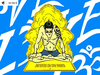 Illustrations and graphics for the HOT YOGA brand 36/ art branding create design graphic design identity illustration stickers vector yoga