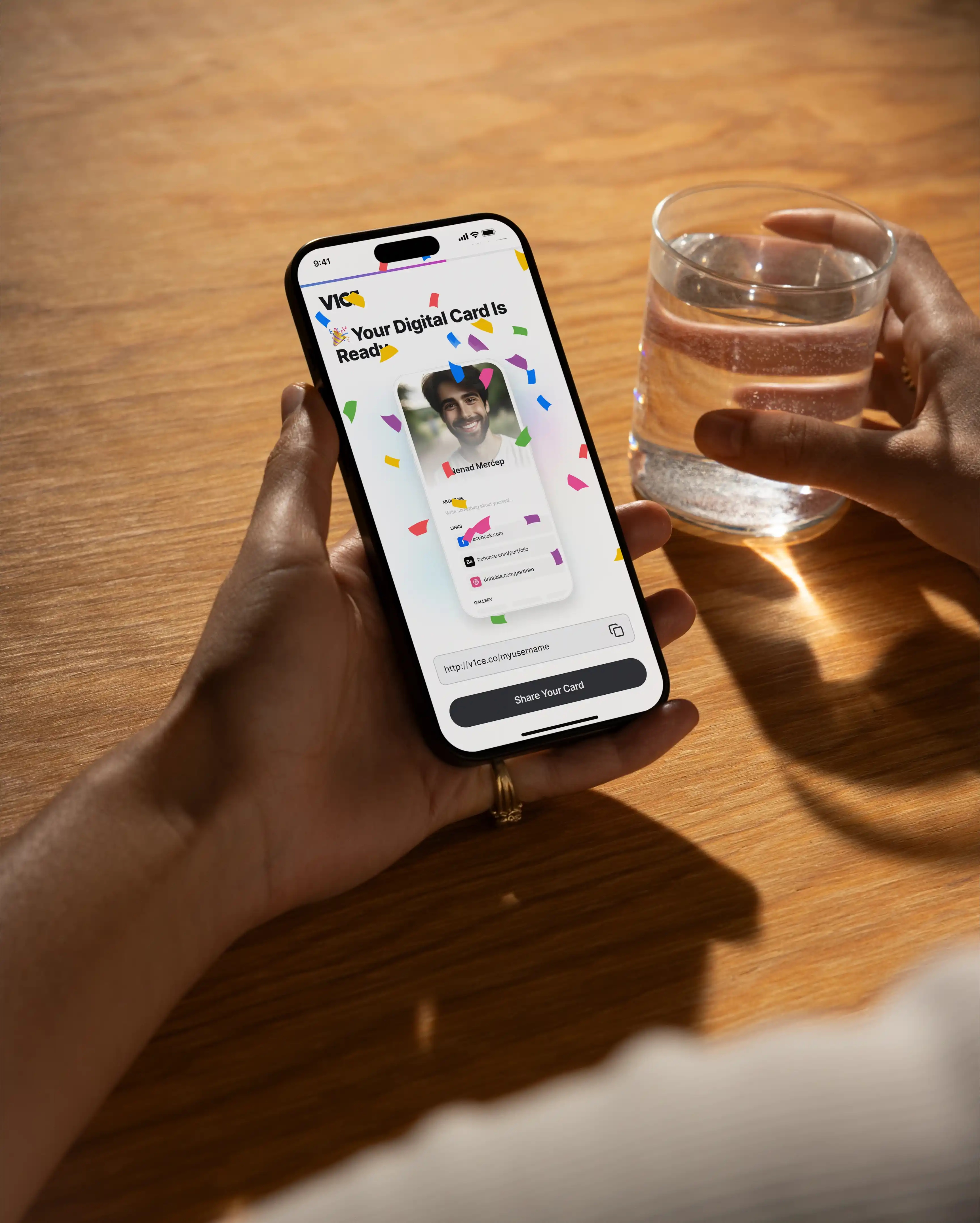Design of mobile Onboarding. V1CE Digital Business Cards business client conversion digital business card ios mobile app mobile app design mobile design networks nfc business cards onboarding product design share info share your info ui user friendly user interface v1ce