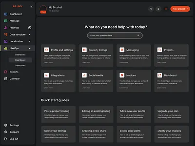 LiveOps Management System dashboard design ui ux web design webdesign
