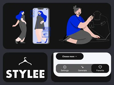 Stylee concept branding design illustration logo menu ui ux uxui web design webdesign