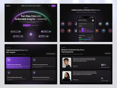 AI-Powered Data Analytics Platform ai interface product service ui ux web