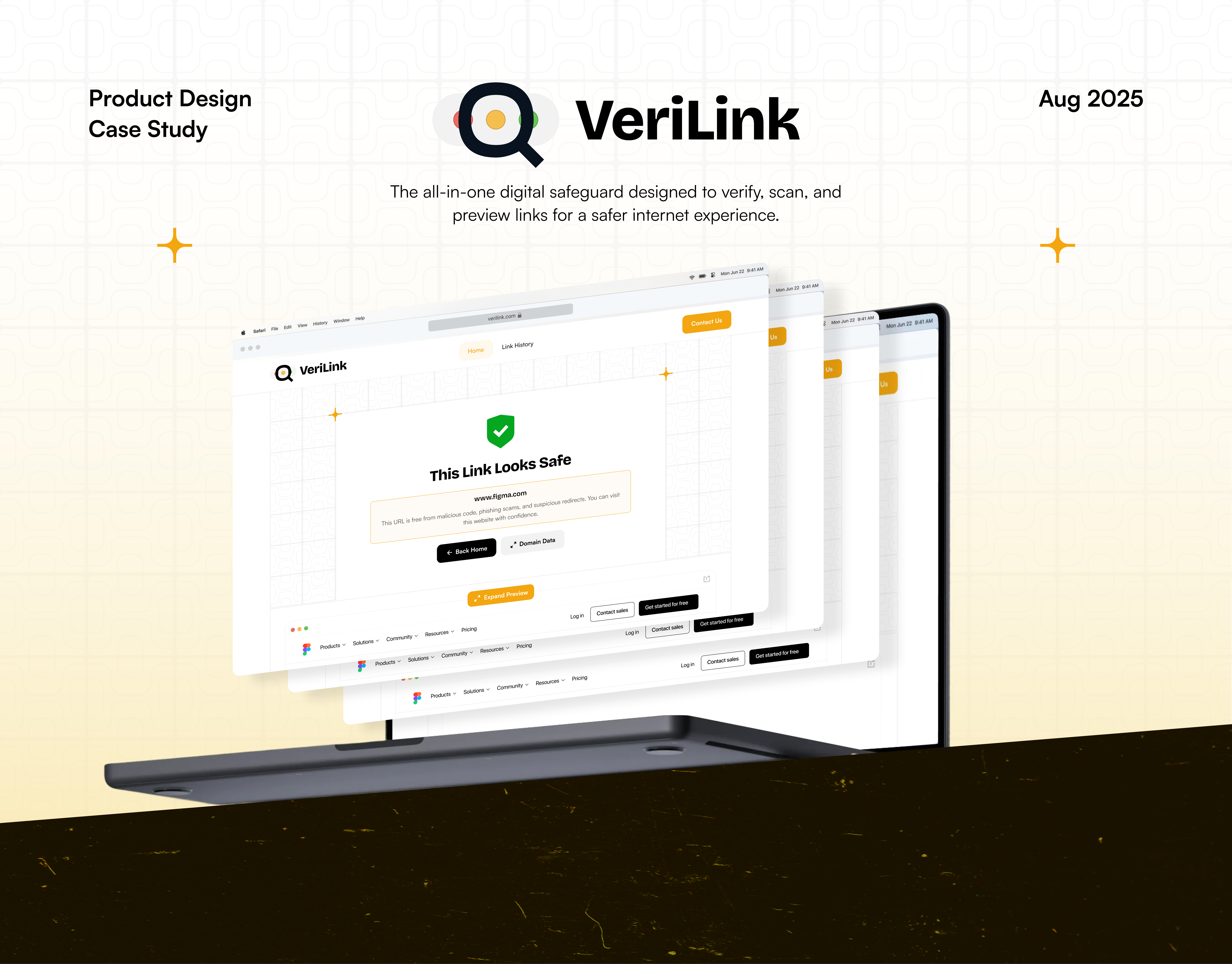 VeriLink Case Study branding case study cybersecurity figma product design saas ui uiux user interface web design