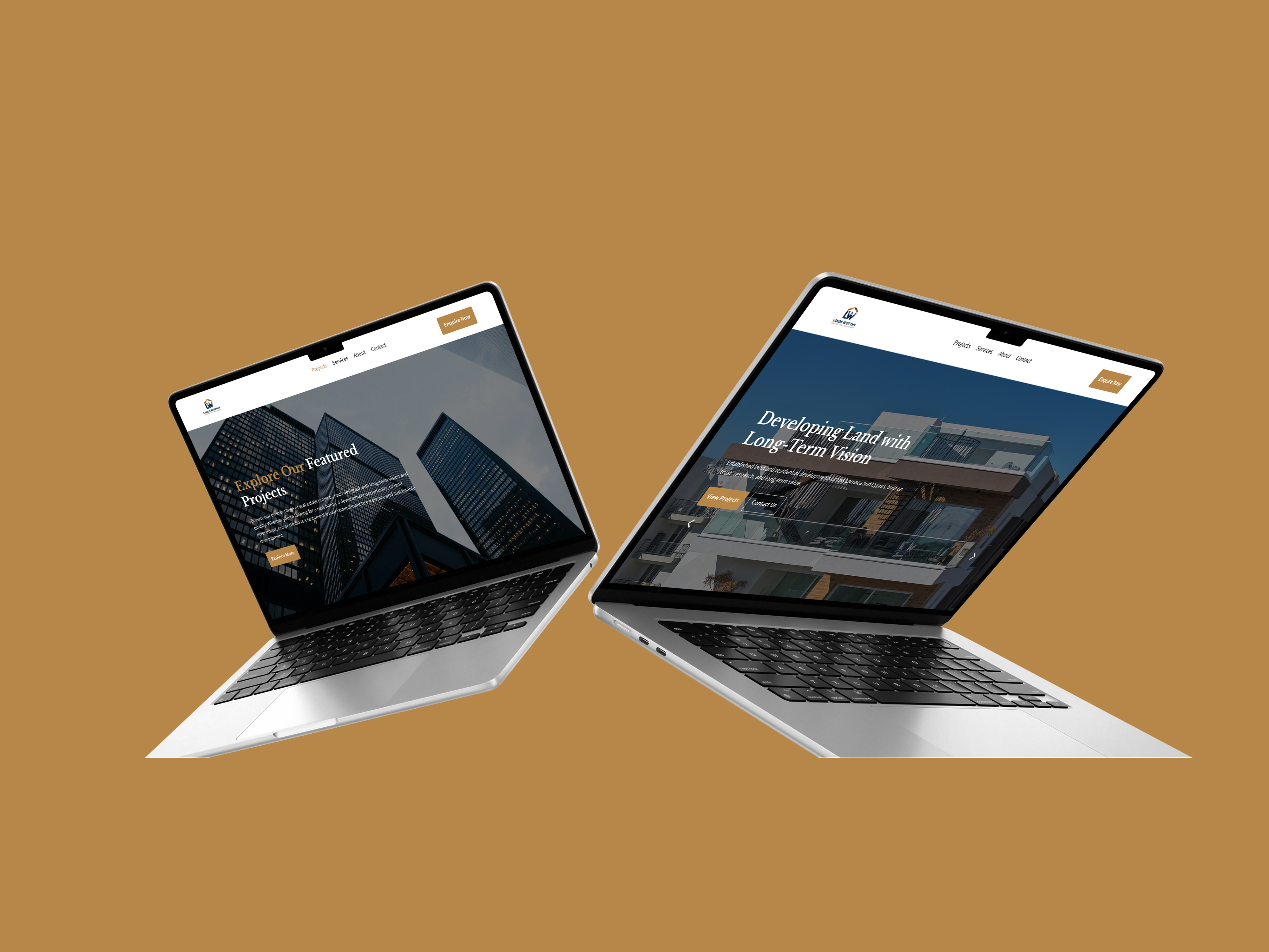 Web Design - Land Developer Cyprus branding building exclusive figma graphic design investment land developer lands worthy mobile responsiveness property ui ux