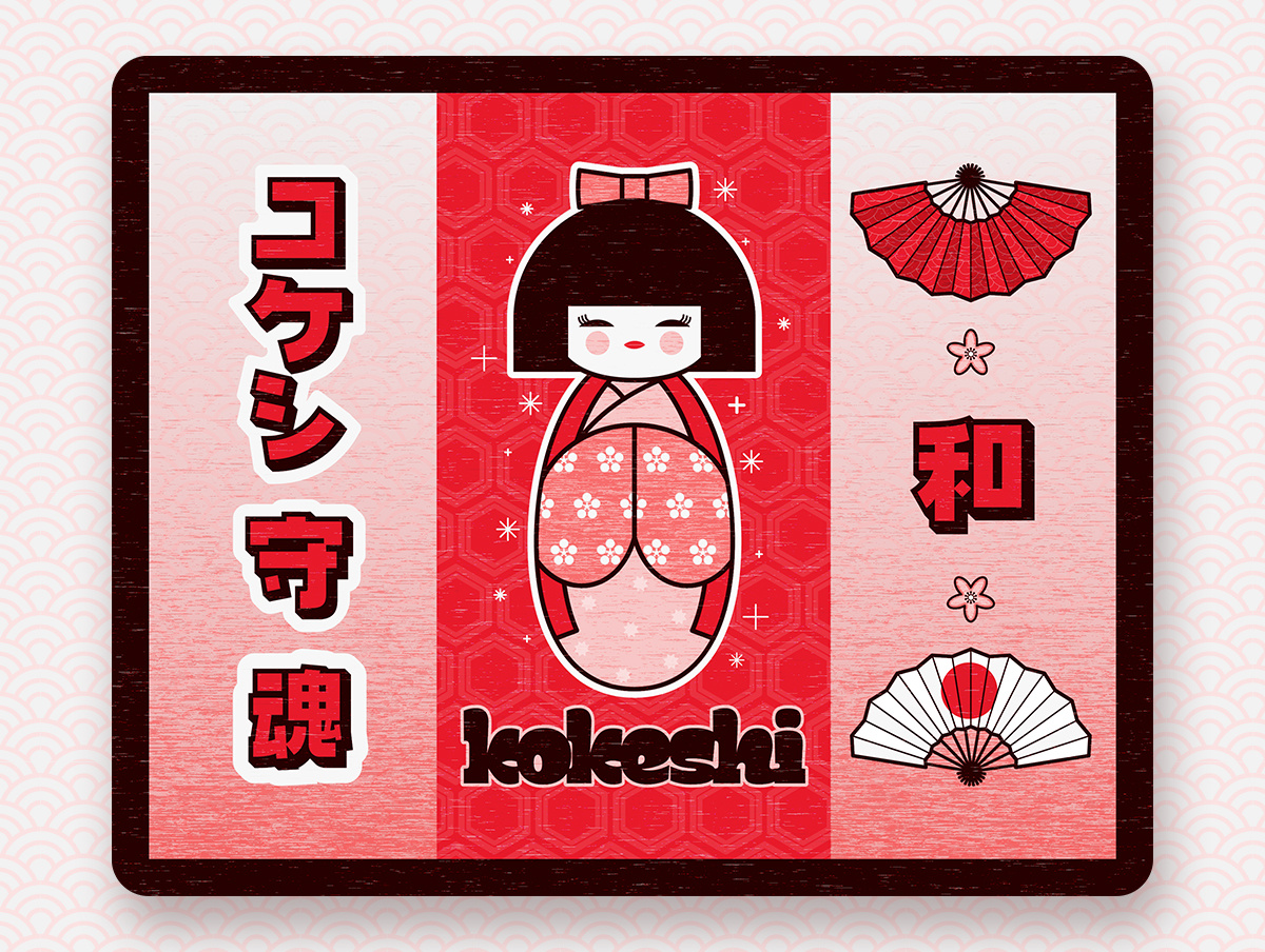 Japan Fragments 🇯🇵 adobe adobeillustrator card fibonacci illustration illustrator japan japanese style vector
