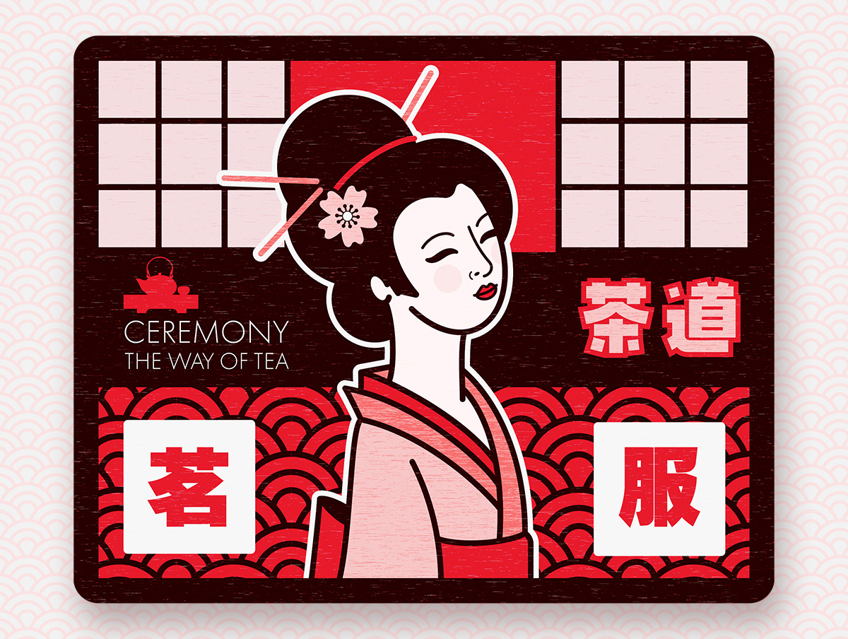 Japan Fragments 🇯🇵 adobe adobeillustrator card fibonacci illustration illustrator japan japanese style vector