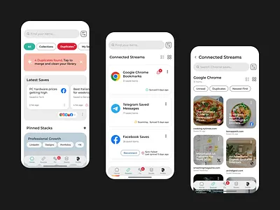 Case Study: Deja vu app design bookmark manager branding case study clean ui dashboard figma graphic design logo mobile app organization app productivity saas uxui web extension