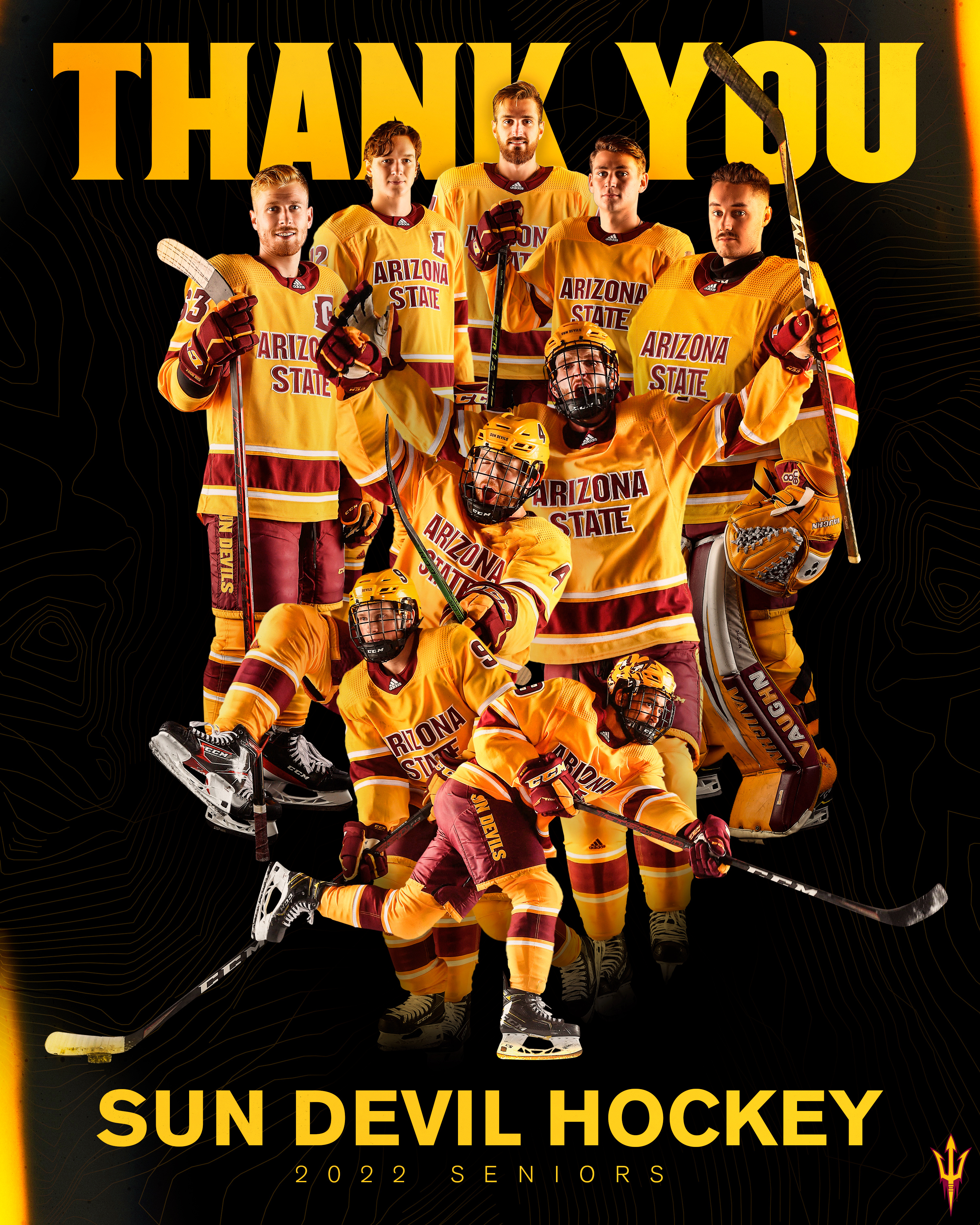 ASU Hockey Graphic 2d art baseball branding digitalart graphic design illustration instagram marketing photoshop posterdesign social media sports sports graphic