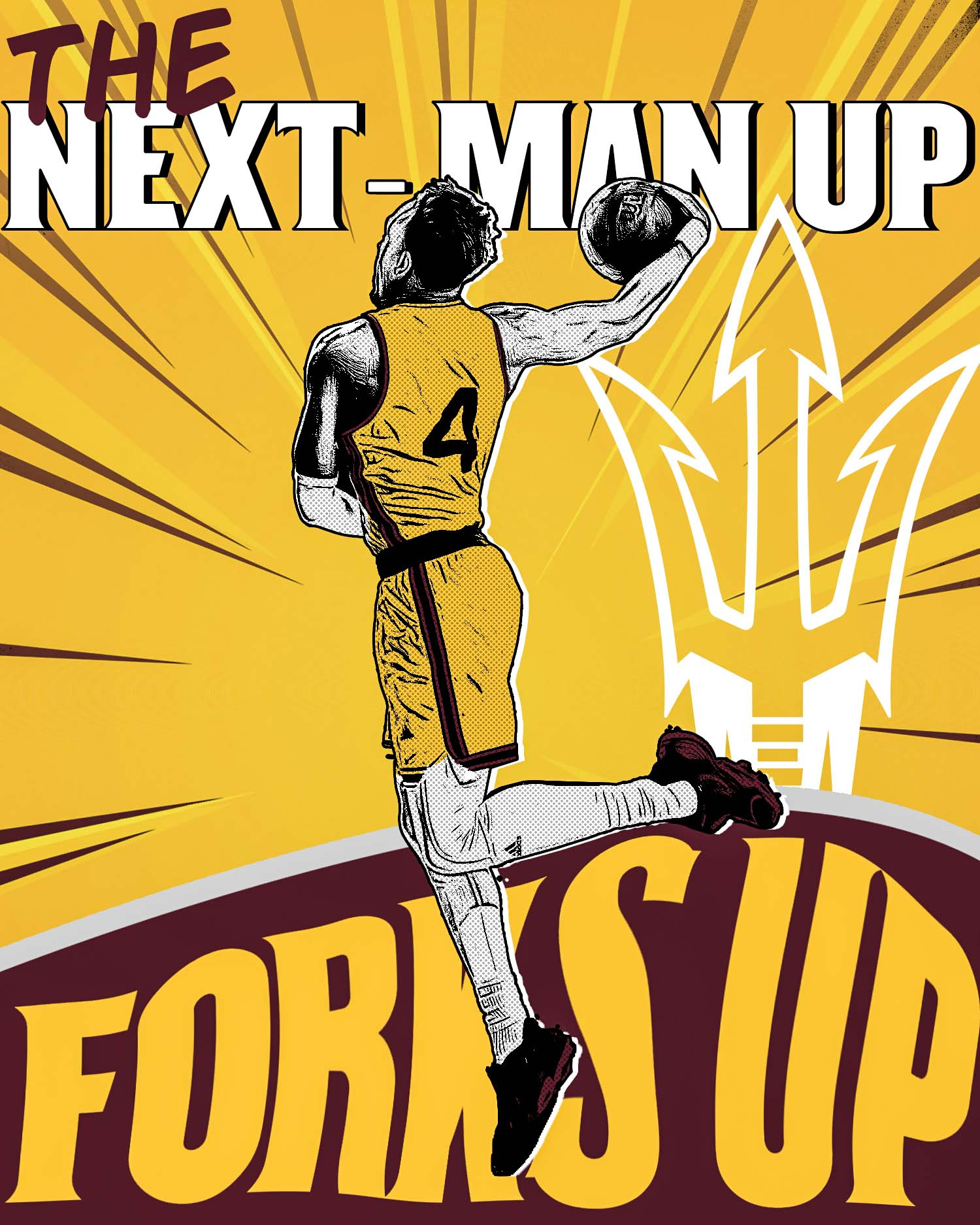 ASU Basketball Recruiting Graphic 2d art baseball branding digitalart graphic design illustration instagram marketing photoshop posterdesign social media sports sports graphic