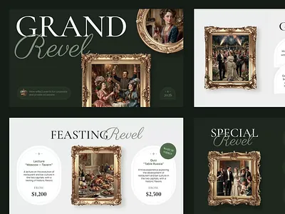 Grand Rever. Grand Revel — Luxury Event Identity animation art baroque branding event graphic design logo luxury premium premium design typography ui vintage