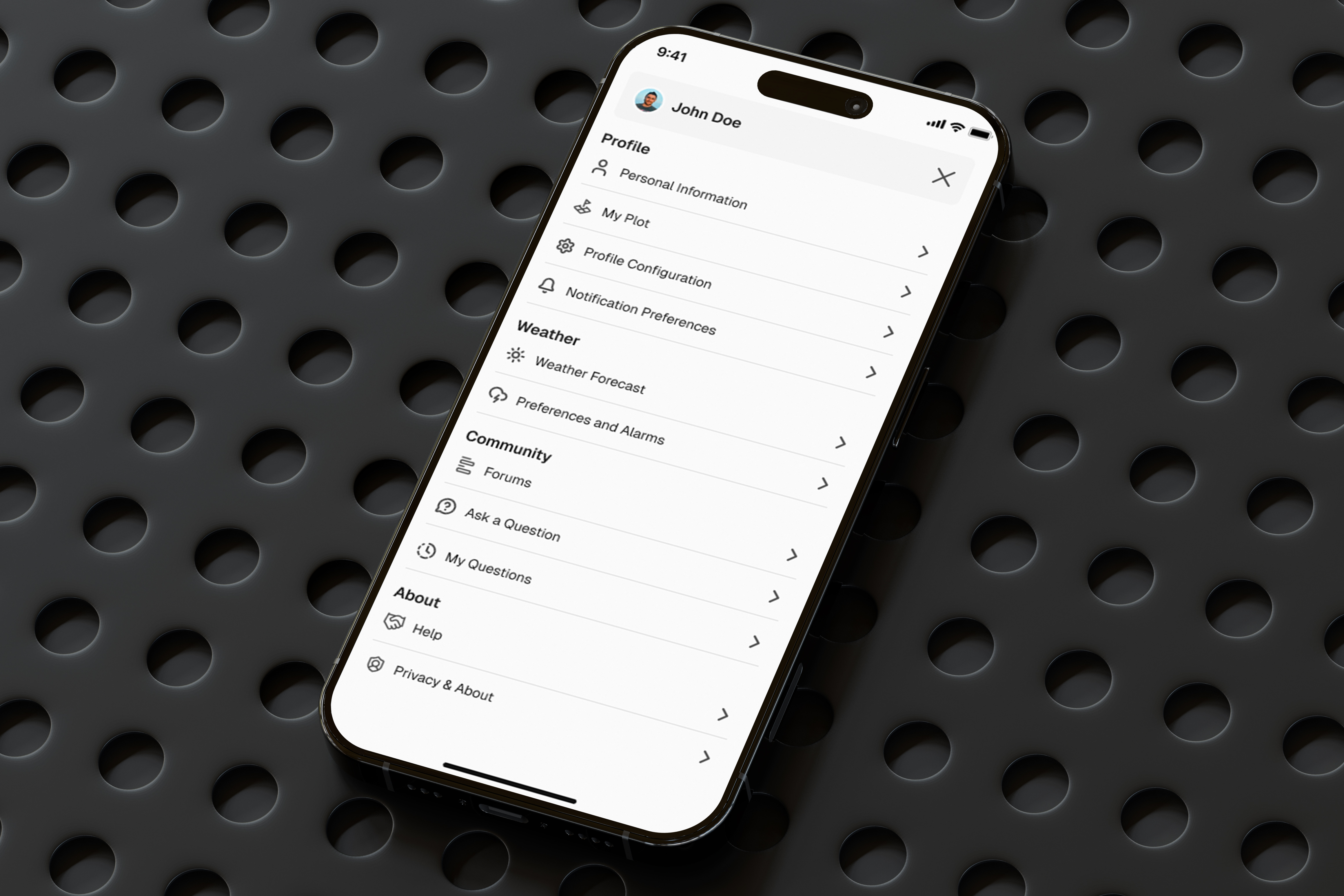 Side Menu for Mobile App